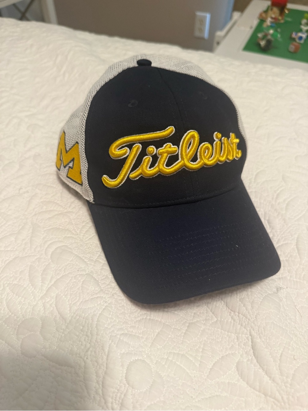 University of Michigan Titleist Black and Yellow Mesh Trucker Hat